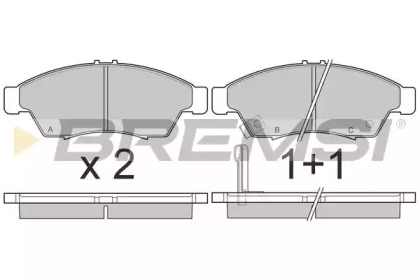 Комплект тормозных колодок BREMSI BP3017