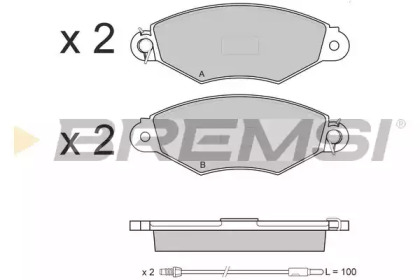 Комплект тормозных колодок BREMSI BP3019