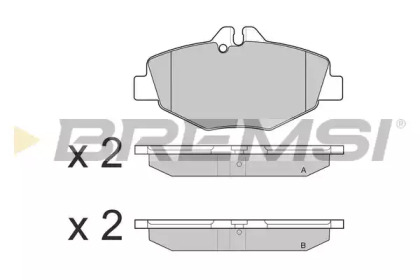 Комплект тормозных колодок BREMSI BP3020