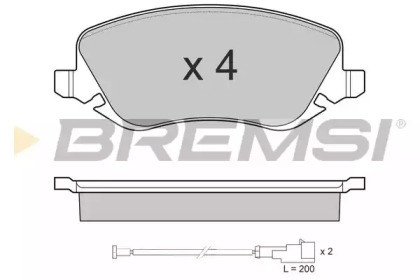 Комплект тормозных колодок BREMSI BP3023