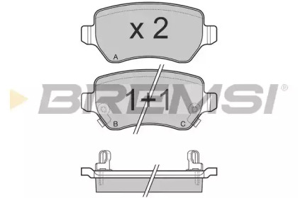 Комплект тормозных колодок BREMSI BP3027