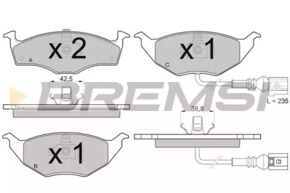 Комплект тормозных колодок BREMSI BP3031