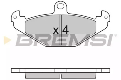 Комплект тормозных колодок BREMSI BP3033