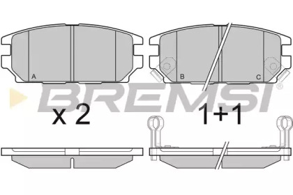 Комплект тормозных колодок BREMSI BP3034