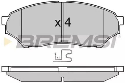 Комплект тормозных колодок BREMSI BP3036