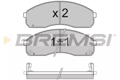 Комплект тормозных колодок BREMSI BP3039