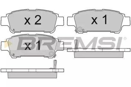 Комплект тормозных колодок BREMSI BP3042