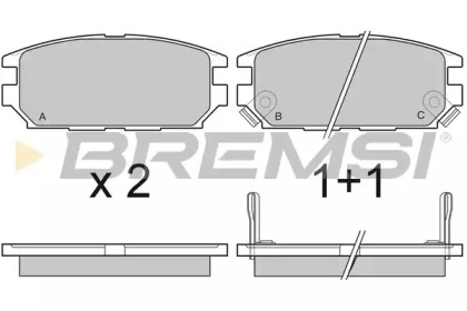 Комплект тормозных колодок BREMSI BP3046