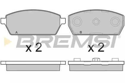 Комплект тормозных колодок BREMSI BP3047