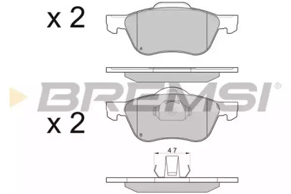 Комплект тормозных колодок BREMSI BP3048