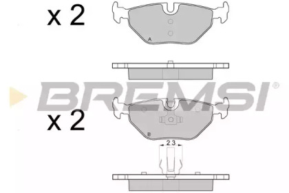 Комплект тормозных колодок BREMSI BP3051