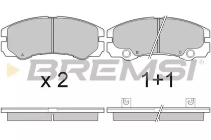 Комплект тормозных колодок BREMSI BP3052