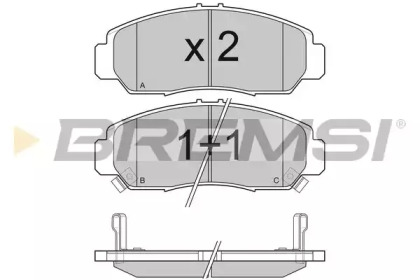 Комплект тормозных колодок BREMSI BP3059