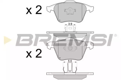 Комплект тормозных колодок BREMSI BP3062