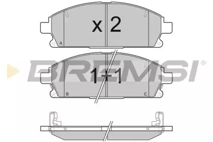 Комплект тормозных колодок BREMSI BP3068