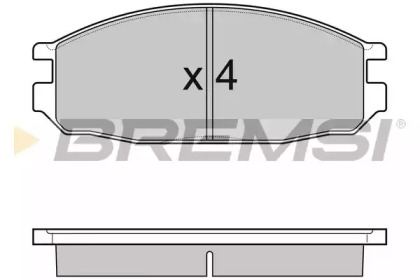 Комплект тормозных колодок BREMSI BP3069