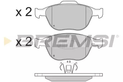 Комплект тормозных колодок BREMSI BP3078