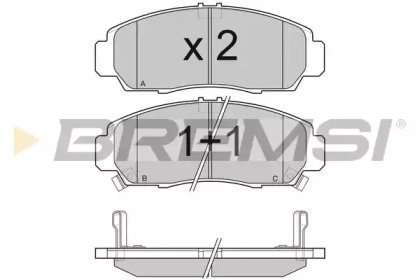 Комплект тормозных колодок BREMSI BP3083