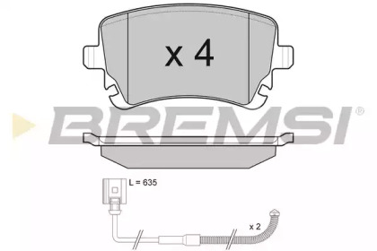 Комплект тормозных колодок BREMSI BP3087