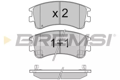 Комплект тормозных колодок BREMSI BP3089