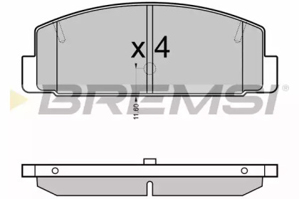 Комплект тормозных колодок BREMSI BP3090