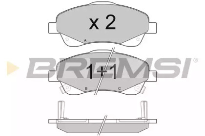 Комплект тормозных колодок BREMSI BP3094