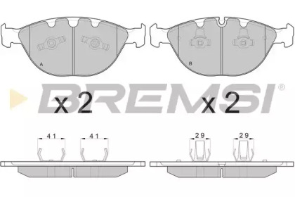 Комплект тормозных колодок BREMSI BP3095