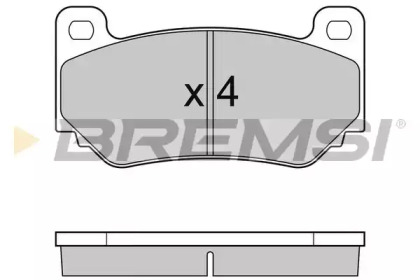 Комплект тормозных колодок BREMSI BP3104