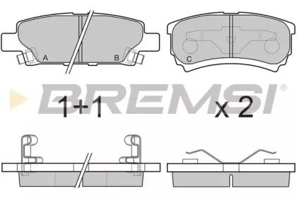 Комплект тормозных колодок BREMSI BP3106