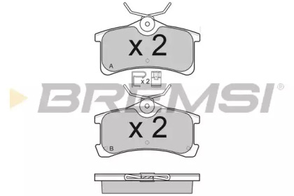 Комплект тормозных колодок BREMSI BP3107