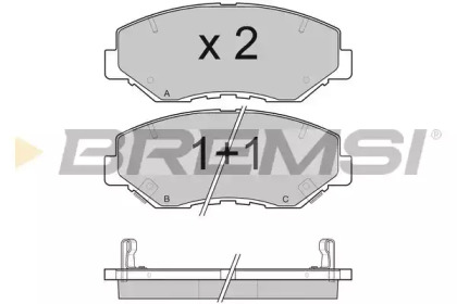 Комплект тормозных колодок BREMSI BP3117