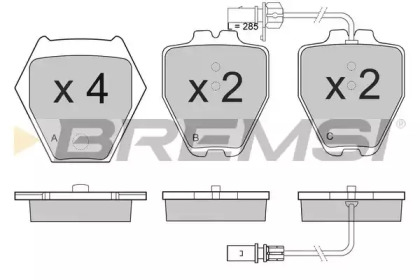 Комплект тормозных колодок BREMSI BP3121