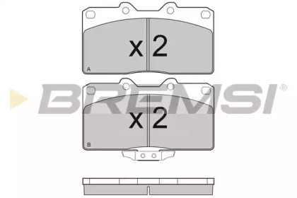 Комплект тормозных колодок BREMSI BP3128