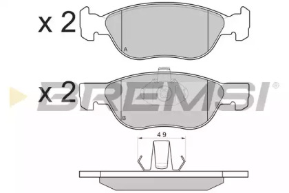 Комплект тормозных колодок BREMSI BP3131