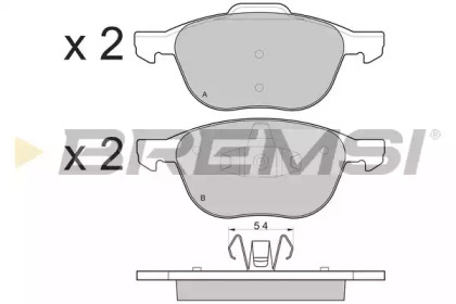 Комплект тормозных колодок BREMSI BP3133