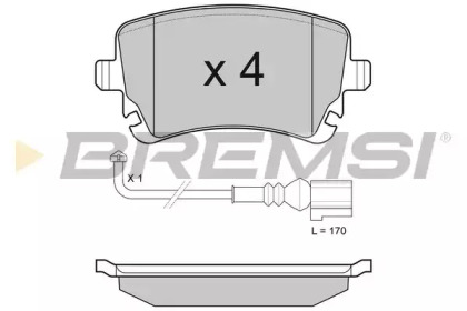 Комплект тормозных колодок BREMSI BP3140