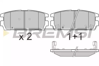 Комплект тормозных колодок BREMSI BP3143