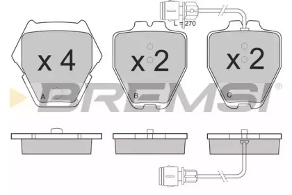 Комплект тормозных колодок BREMSI BP3149