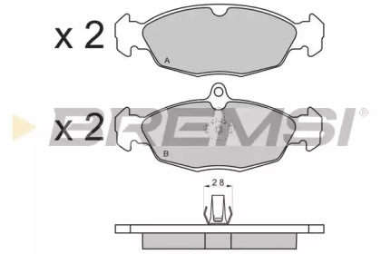 Комплект тормозных колодок BREMSI BP3156