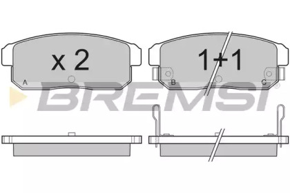 Комплект тормозных колодок BREMSI BP3171