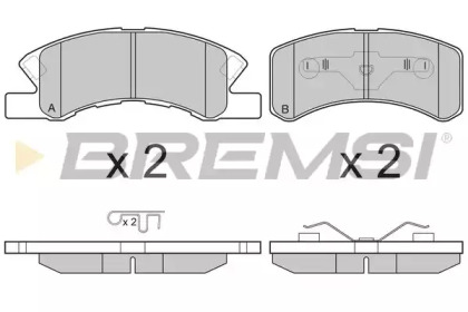 Комплект тормозных колодок BREMSI BP3190