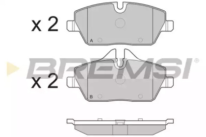 Комплект тормозных колодок BREMSI BP3195