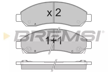 Комплект тормозных колодок BREMSI BP3199