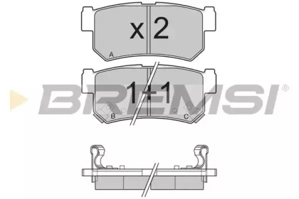 Комплект тормозных колодок BREMSI BP3203