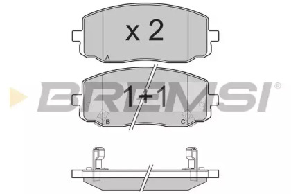 Комплект тормозных колодок BREMSI BP3204