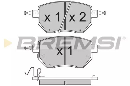 Комплект тормозных колодок BREMSI BP3210