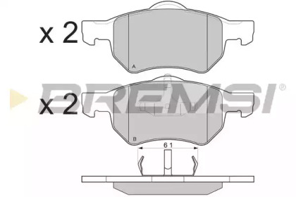 Комплект тормозных колодок BREMSI BP3219