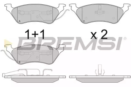 Комплект тормозных колодок BREMSI BP3220