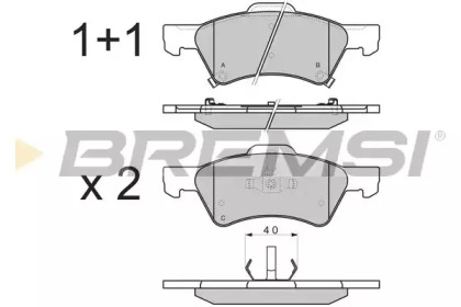 Комплект тормозных колодок BREMSI BP3222