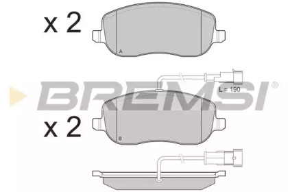 Комплект тормозных колодок BREMSI BP3226